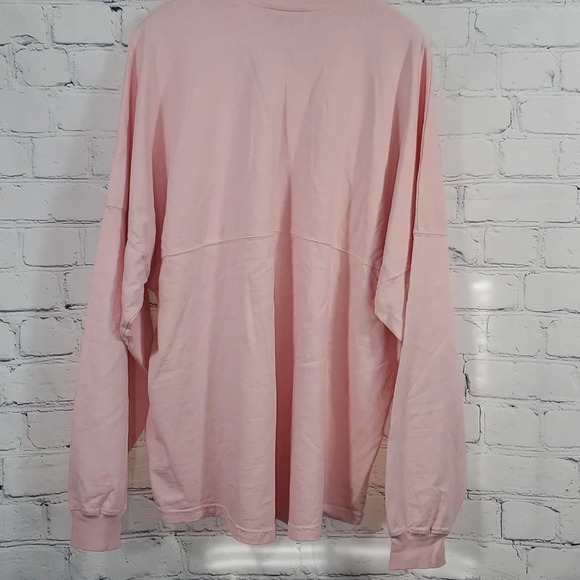 SPIRIT JERSEY pink long sleeve oversized t-shirt XL NWOT - Picture 6 of 7